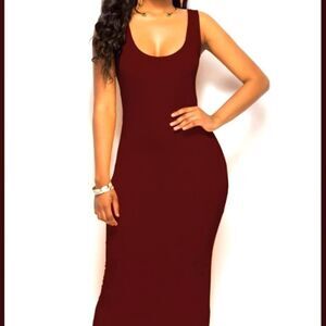 Bodycon Red Maxi Dress sz med